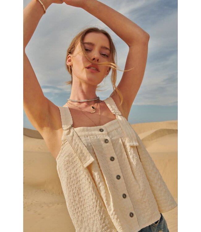 Promesa USA Adjustable shoulder strap button front top