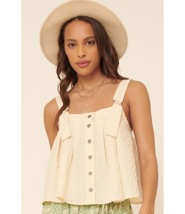 Promesa USA Adjustable shoulder strap button front top