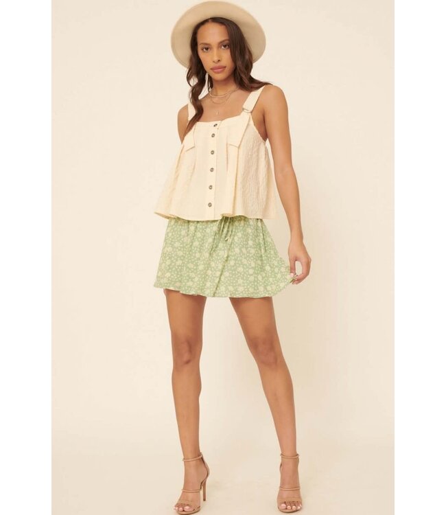 Promesa USA Adjustable shoulder strap button front top