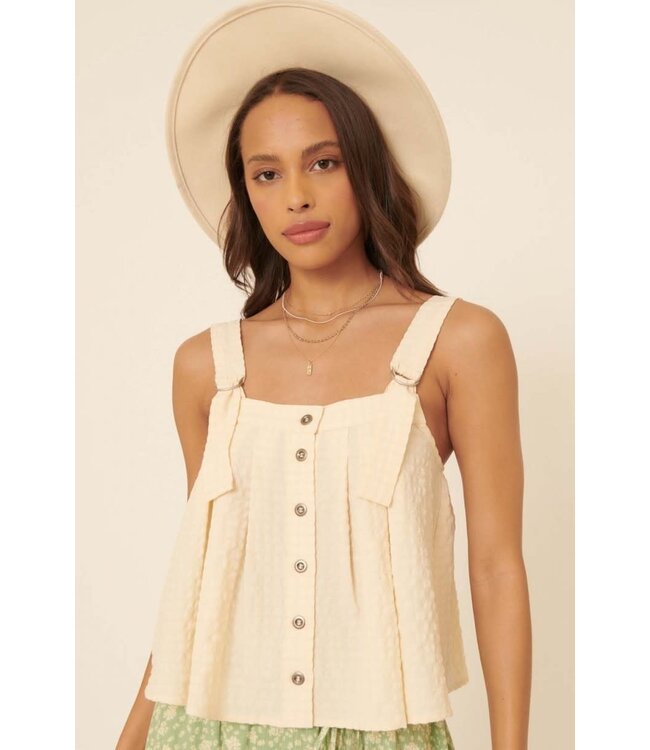 Promesa USA Adjustable shoulder strap button front top