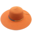 Orange sun hat with multi color trim