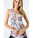 Vocal Sleeveless Flower top with zippers