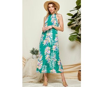 Shopin LA Tropical halter maxi dress