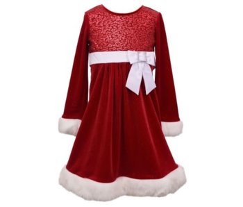 Sequin Bodice Santa Dress