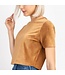 Short sleeve ribbed top