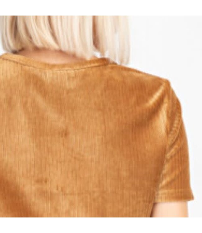 Short sleeve ribbed top