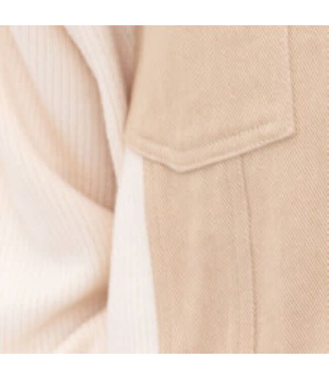 Knit contrast oversized jacket