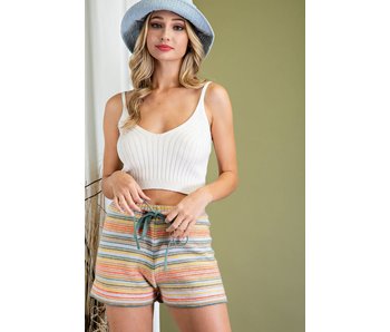EE:Some Rainbow striped knit shorts