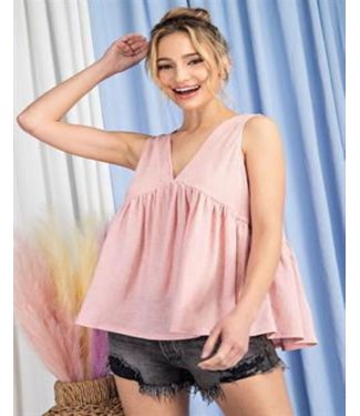 V-neck baby doll tank top