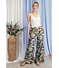 Camo print wide leg pants