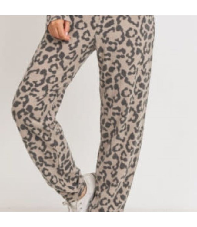 Paper Crane Brushed Hacci Animal Printed Joggers