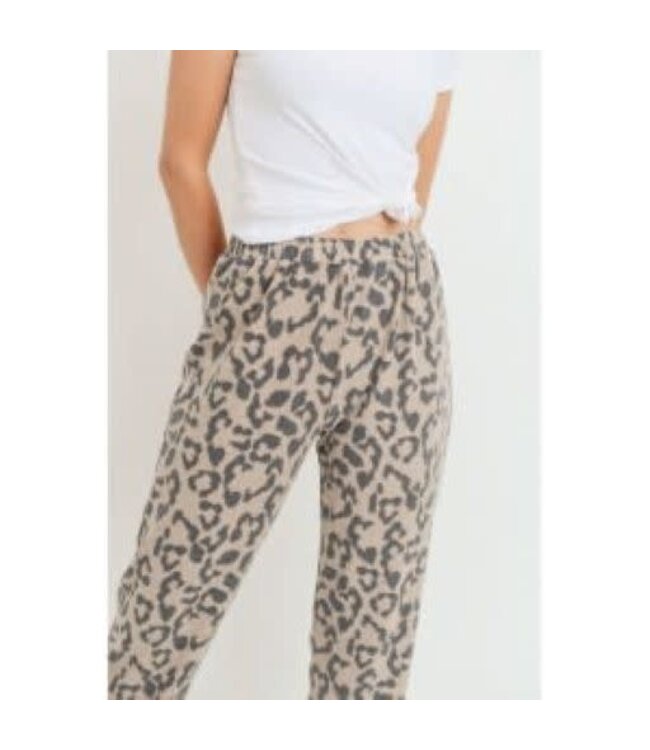Paper Crane Brushed Hacci Animal Printed Joggers