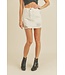 White distressed skirt