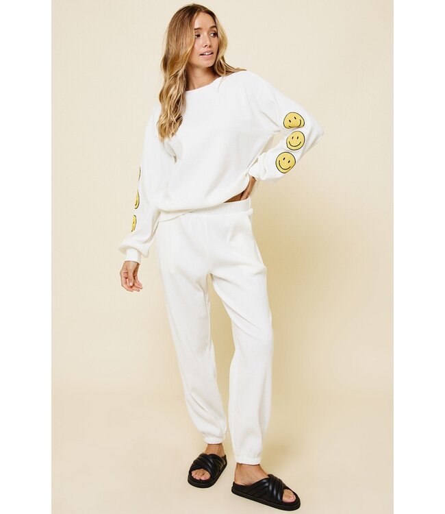 Smile Printed On Long Sleeve Set