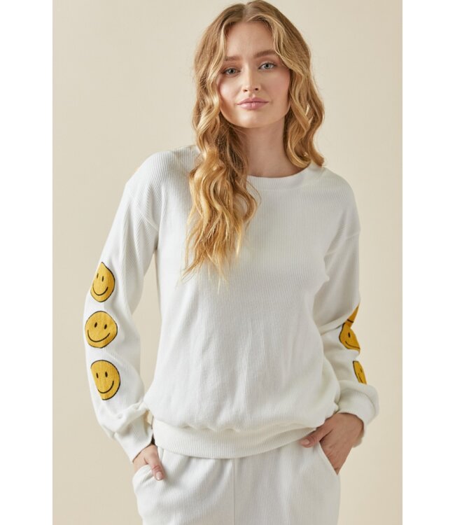 Smile Printed On Long Sleeve Set