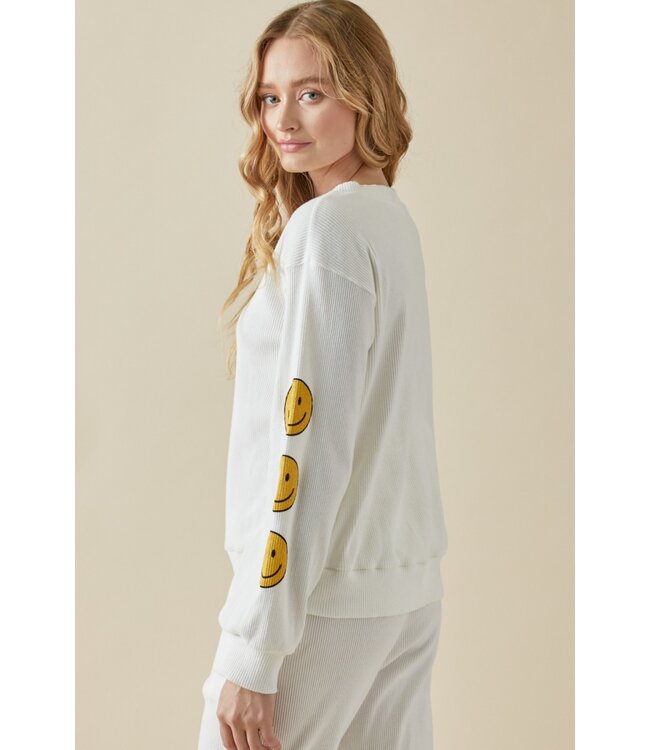 Smile Printed On Long Sleeve Set