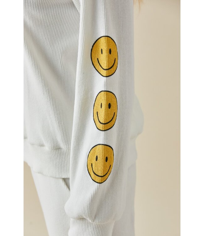 Smile Printed On Long Sleeve Set