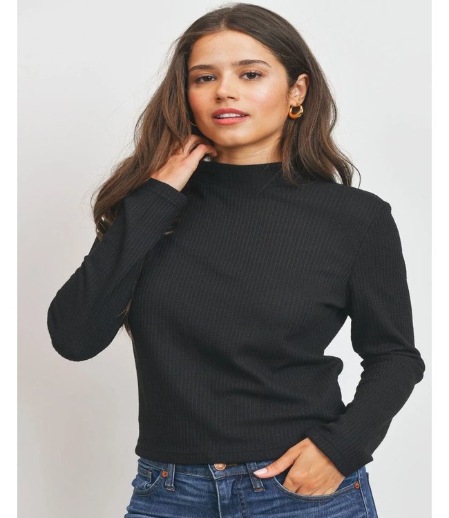 Paper Crane Mock neck  long sleeve top