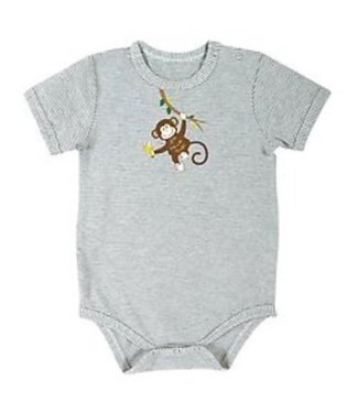 Stripe Monkey Snap shirt size 6-12 Months