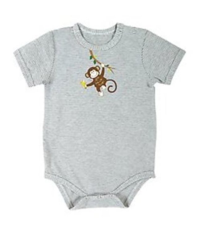 Stripe Monkey Snap shirt size 6-12 Months