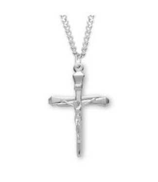 Sterling Silver Large Nail Crucifix -24" Ch-bx