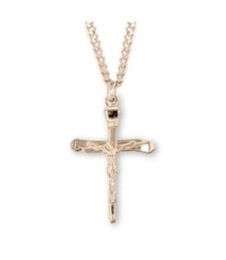 16kt gold over sterling Large Nail Crucifix