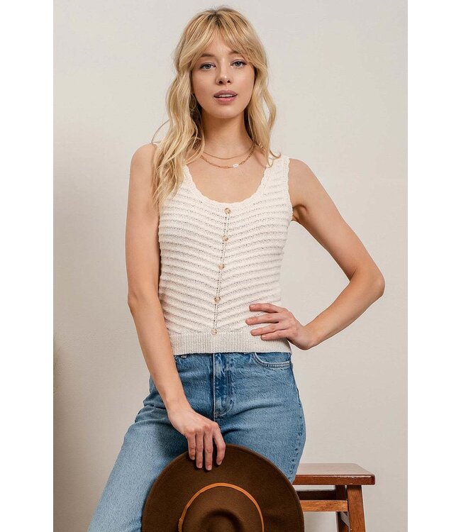 Blu Pepper Scallop sweater tank