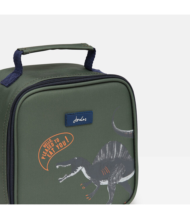 Joules Munch lunch bag green dino