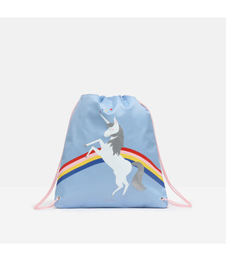 Joules Active drawstring bag - Blue Unicorn