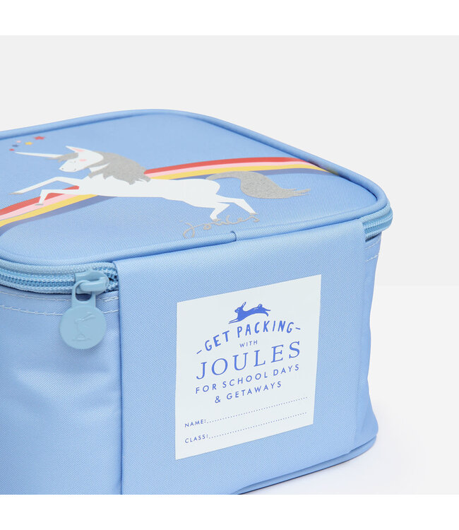 Joules Munch lunch bag -Blue Unicorn