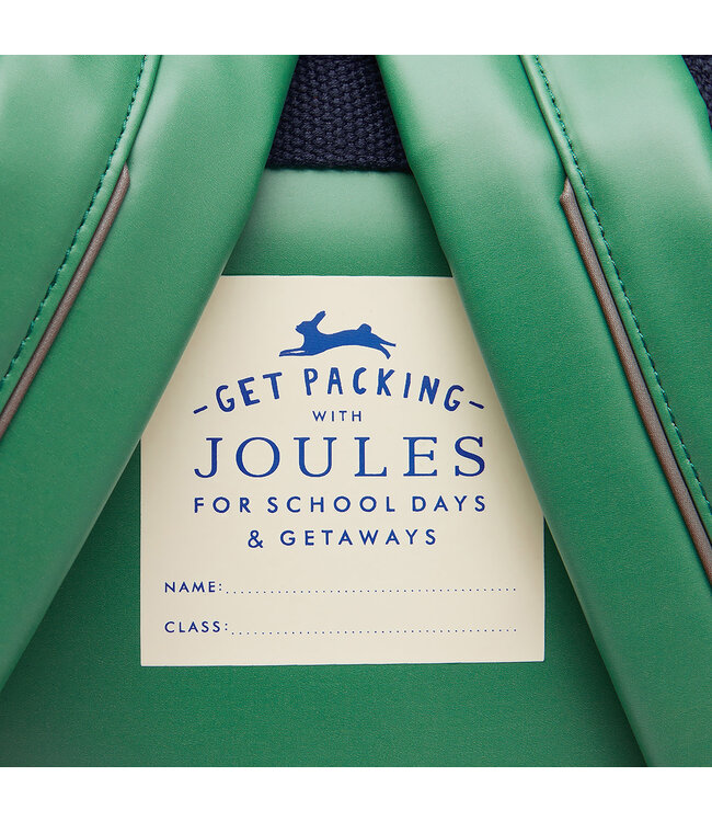 Joules Pathway artwork rubberized backpack -Green Dino