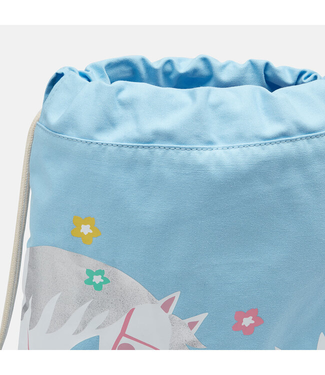 Joules Active Canvas drawstring bag -Horse flower