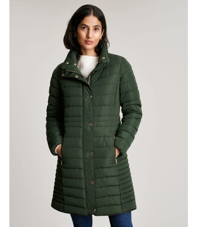Joules Chevron quilted longline coat