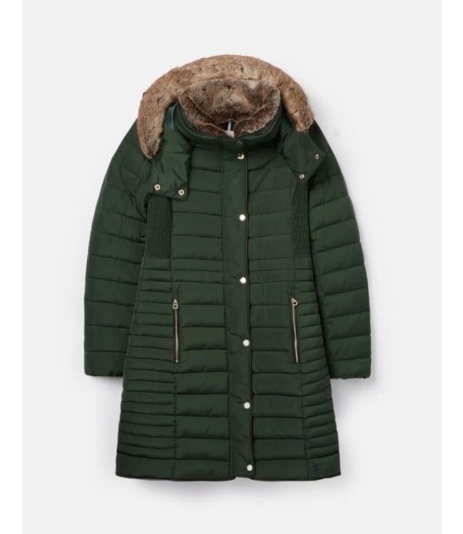 Joules Chevron quilted longline coat