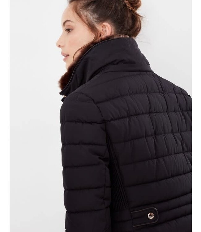 Joules Chevron quilted longline coat