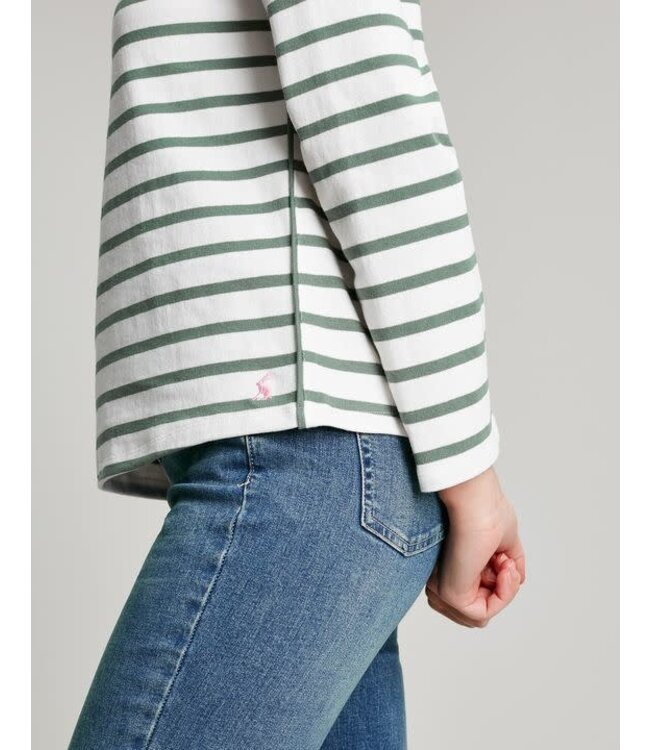 Joules Aubree button shoulder jersey top