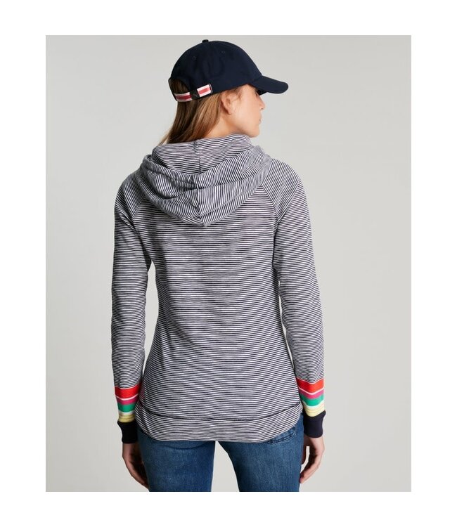 Joules Marlston stripe hooded sweatshirt