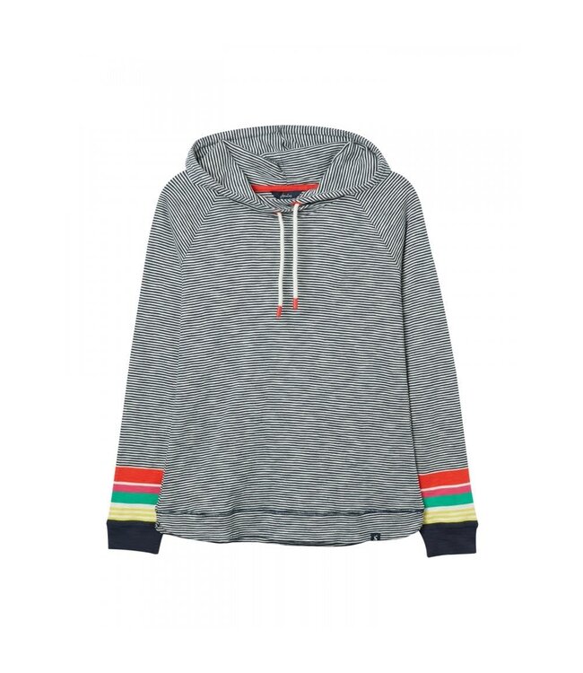Joules Marlston stripe hooded sweatshirt