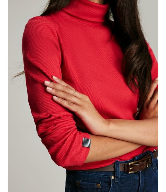 Joules Clarissa solid roll neck jersey top
