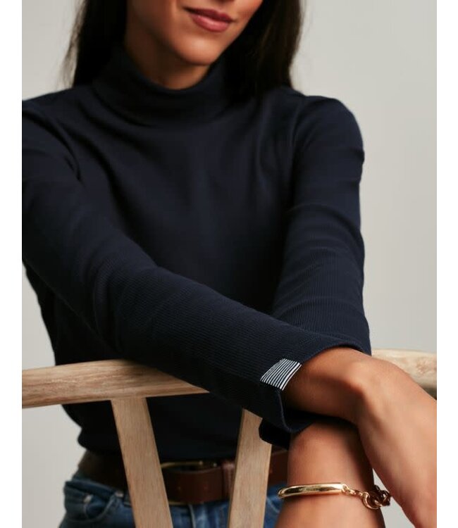 Joules Clarissa solid roll neck jersey top