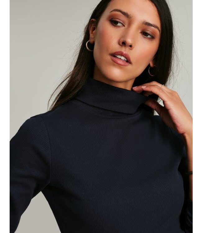 Joules Clarissa solid roll neck jersey top