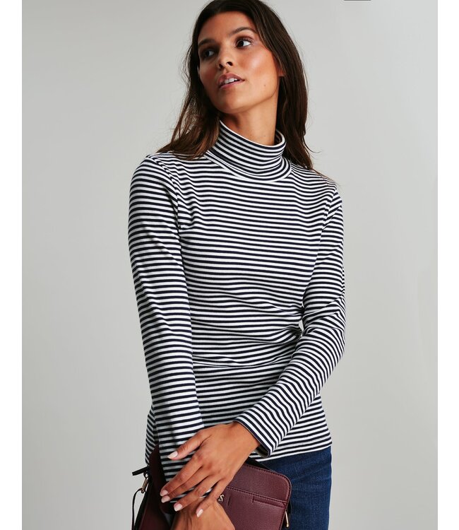 Joules Clarissa stripe roll neck jersey top
