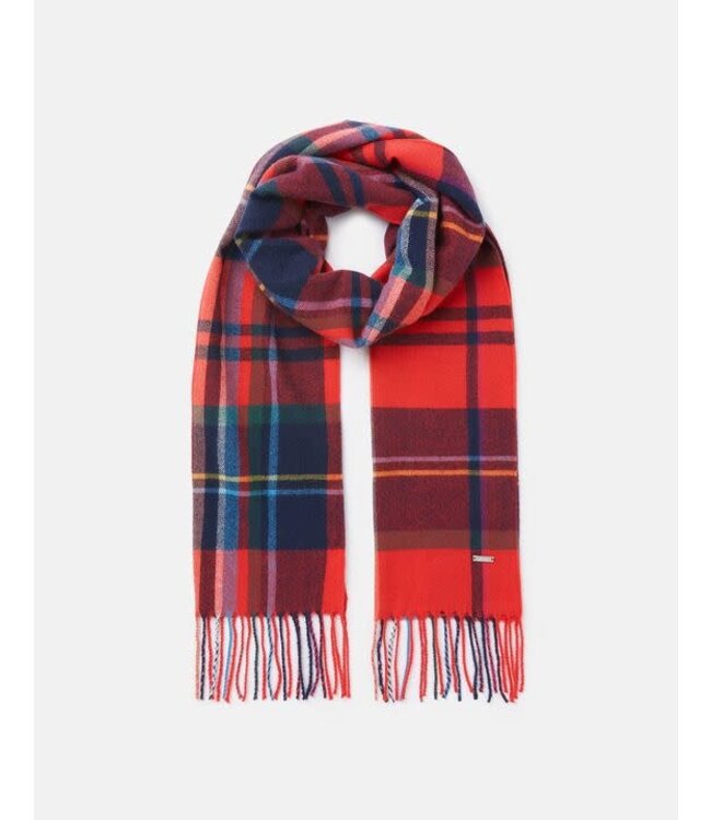 Joules Bracken Check Warm Handle Scarf