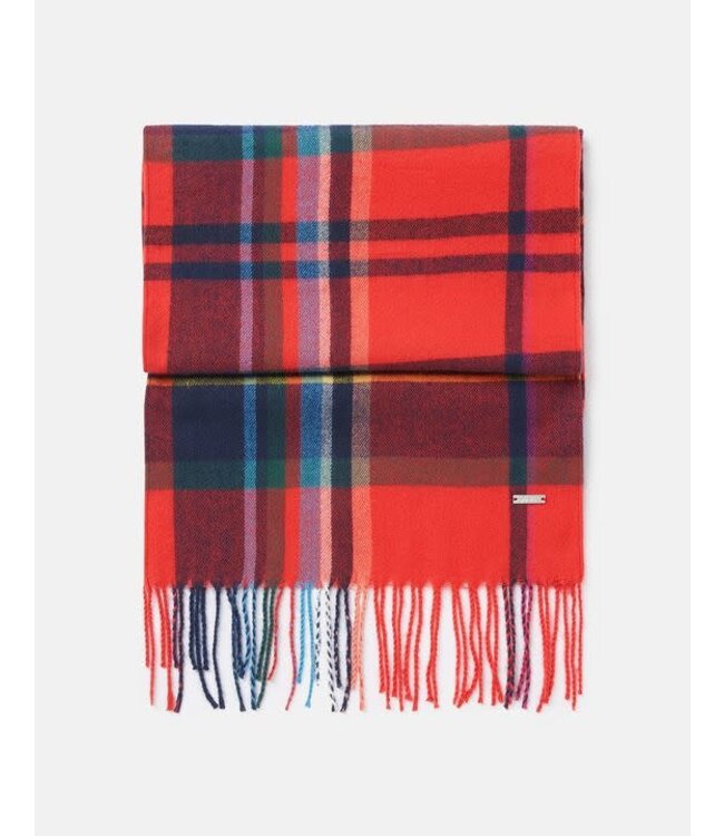 Joules Bracken Check Warm Handle Scarf