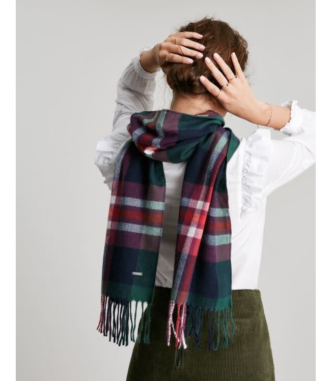 Joules Bracken Check Warm Handle Scarf