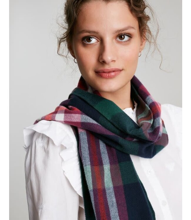 Joules Bracken Check Warm Handle Scarf