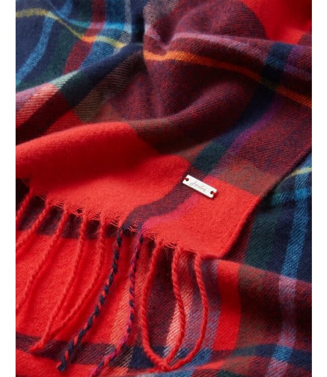 Joules Bracken Check Warm Handle Scarf