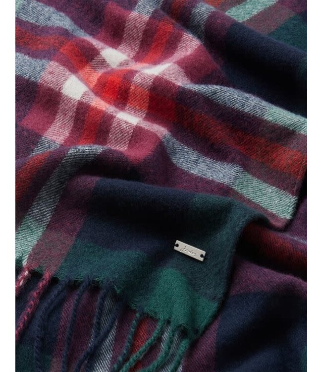 Joules Bracken Check Warm Handle Scarf