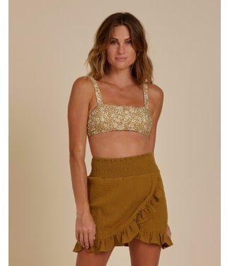 Rylee + Cru Lany bikini top -Golden ditsy