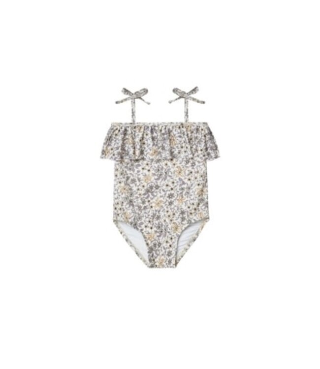 Rylee + Cru Ruffle one-piece blue floral